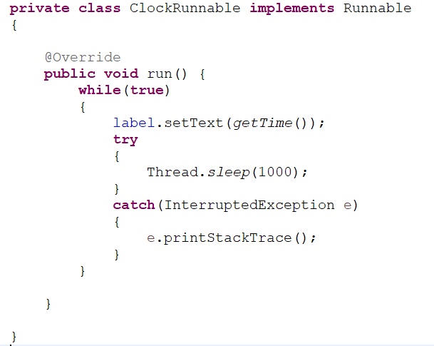 圖6.撰寫ClockRunnable class